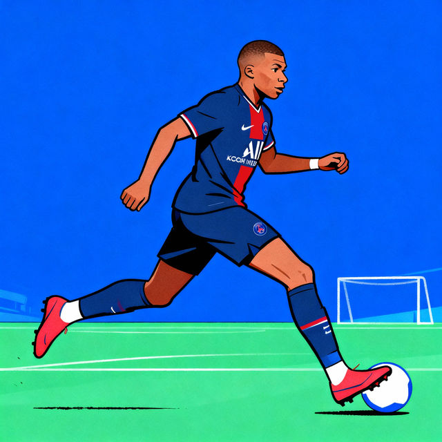 Mbappe Drawing Easy gallery