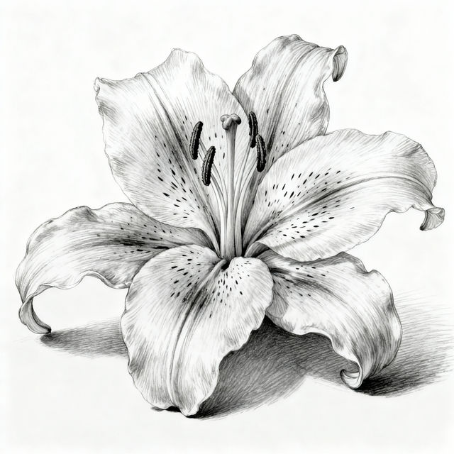 Stargazer Lily Drawings - AI Generated gallery