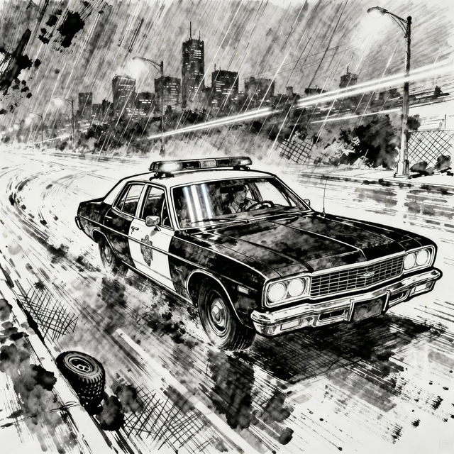Cop Car Drawings - AI Generated gallery