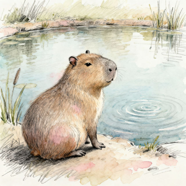 Capybara Sketches - AI Art gallery