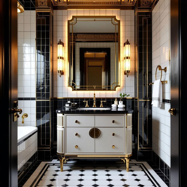 Explore Stunning Art Deco Bathroom Designs gallery