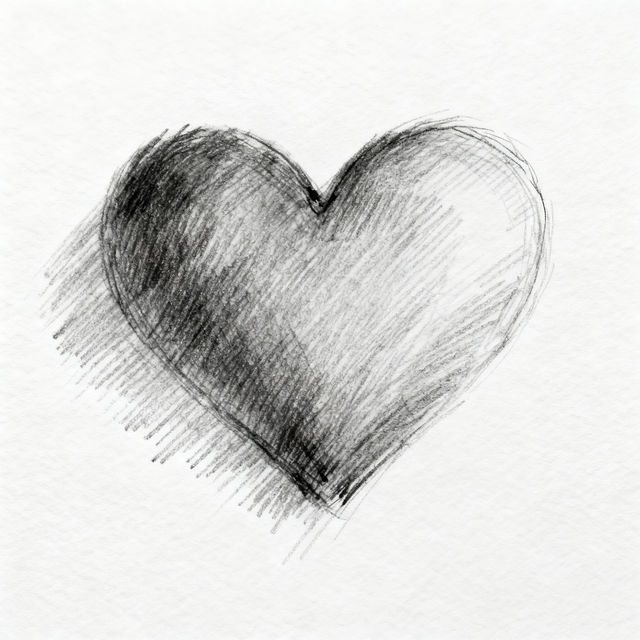 Sketch Heart Art - AI Generated gallery