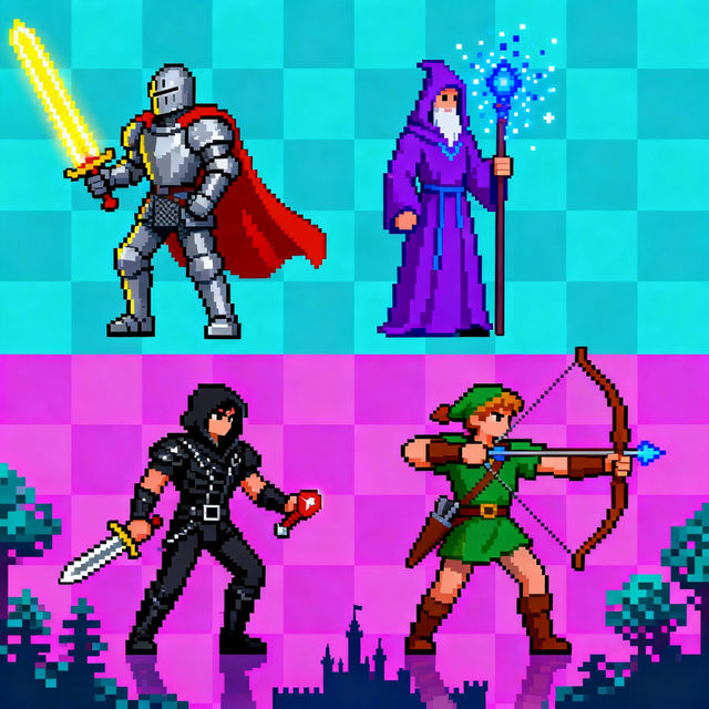 Pixel Art Characters - Made With AI gallery