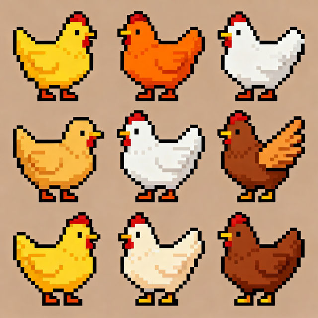 Chicken Pixel Art gallery