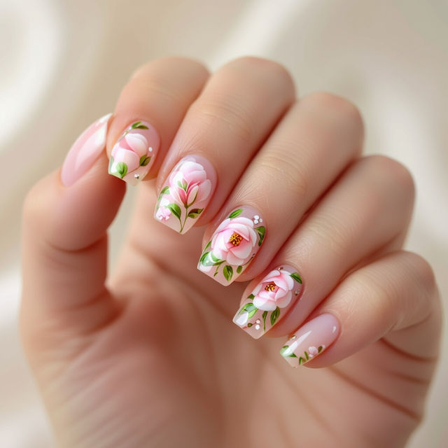 Floral Nail Art - Created with AI gallery