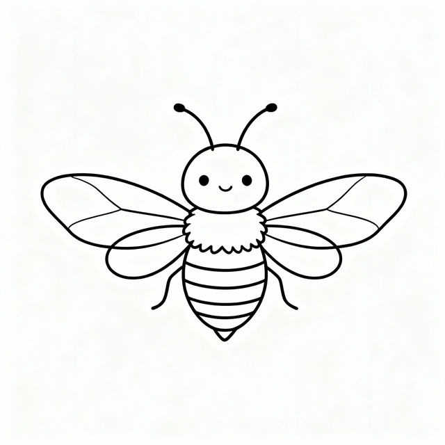 Simple Bee Drawings gallery