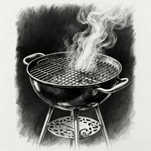 Grill Drawing - Made With AI gallery