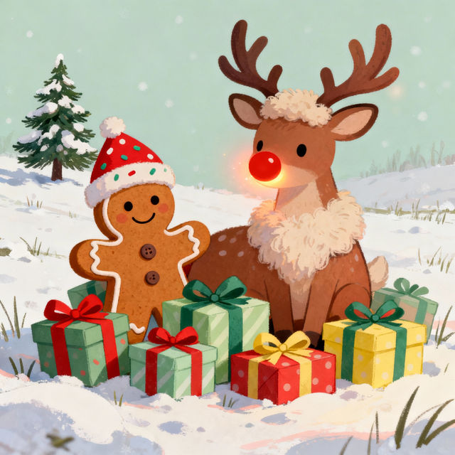 Cute Christmas Drawings - Made With AI gallery