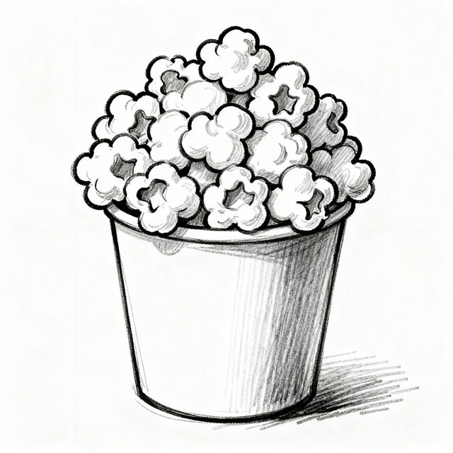 Popcorn Drawing Easy gallery