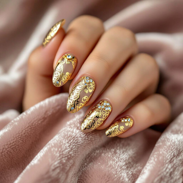 Gold Nail Art gallery