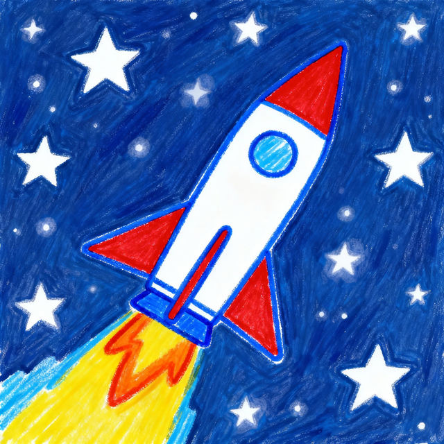 Rocket Easy Drawing gallery