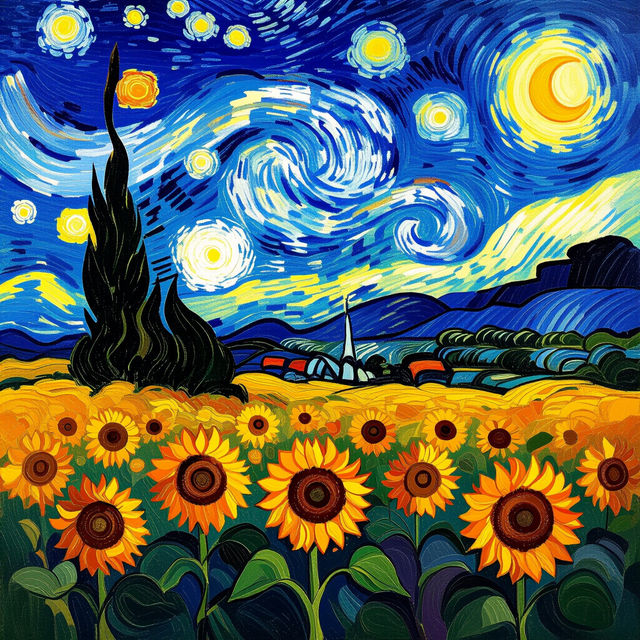 Famous Art By Van Gogh - AI Reimagined gallery