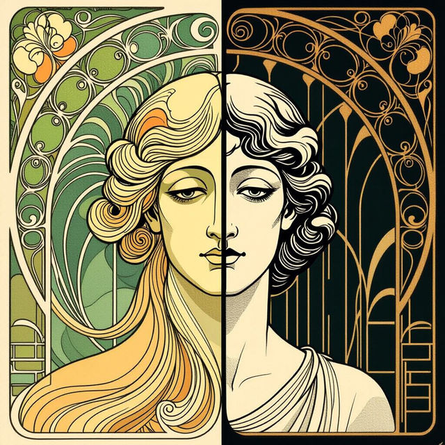 Art Nouveau vs Art Deco AI Art gallery