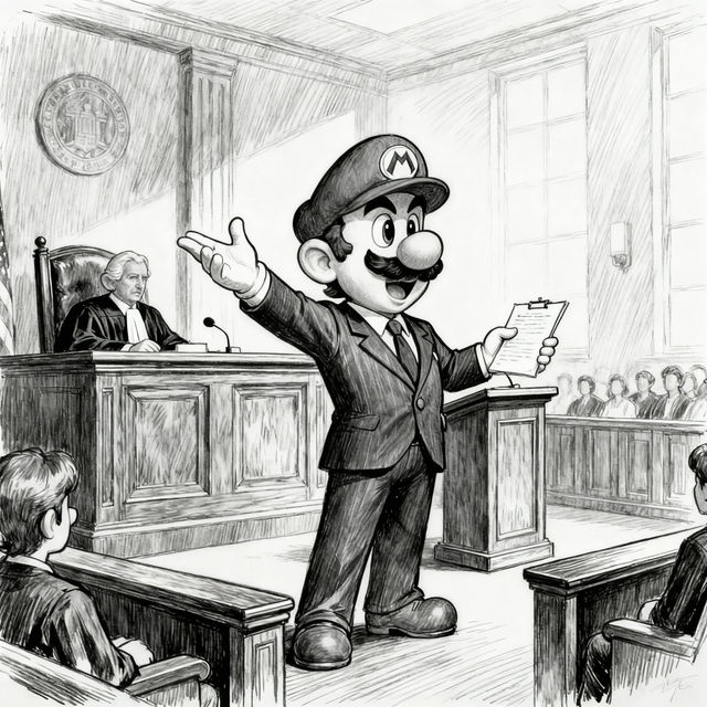 Luigi Court Drawing gallery