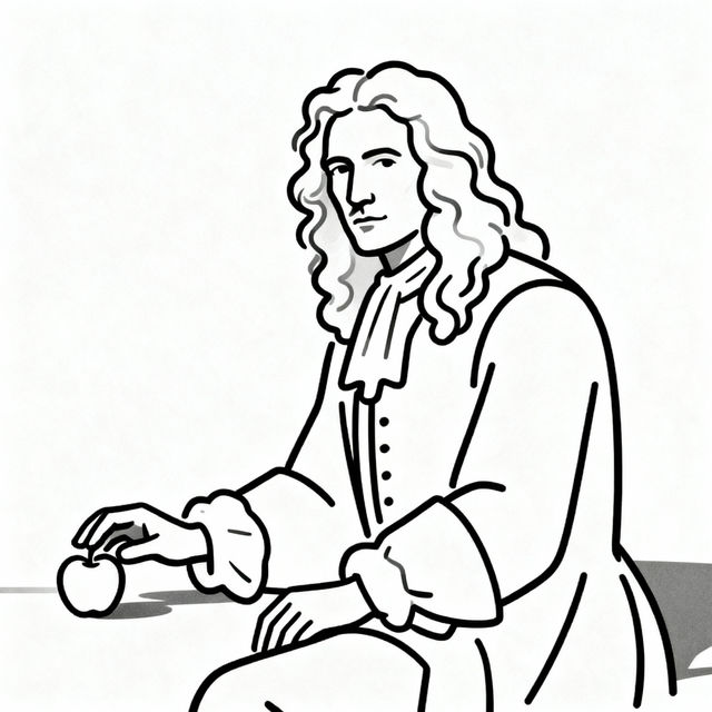 Isaac Newton Easy Drawing gallery