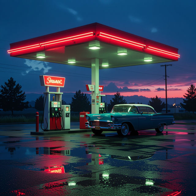 Gas Station Pictures - AI Generated gallery