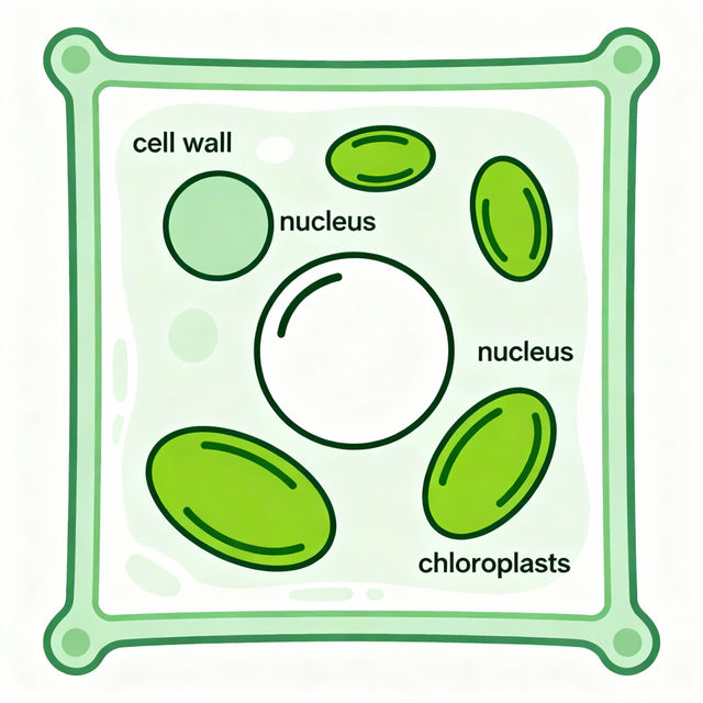 Plant Cell Drawing Labeled gallery