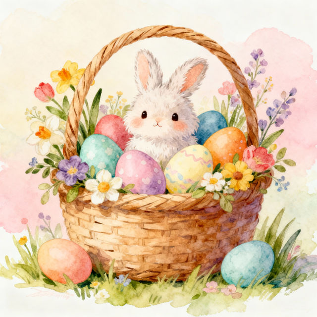 Easter Basket Drawings - Made With AI gallery