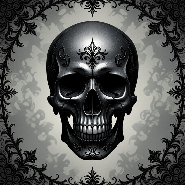 Gothic Black Skull Wallpaper gallery