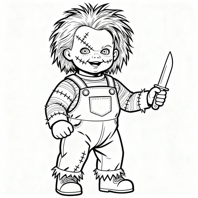 Chucky Drawing Outline - AI Generated gallery
