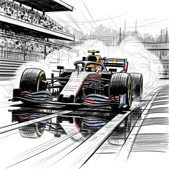 AI-Generated F1 Car Drawings gallery