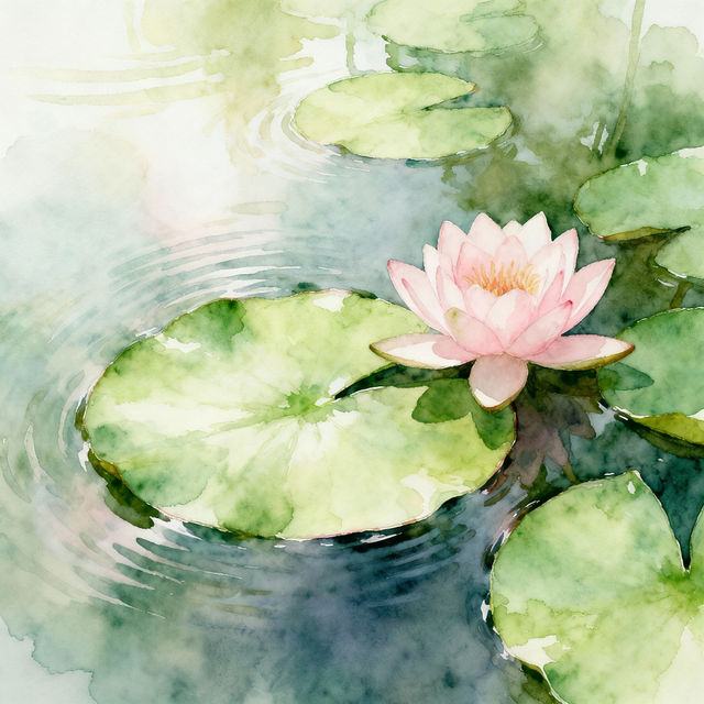 Lily Pad Flower Drawings gallery