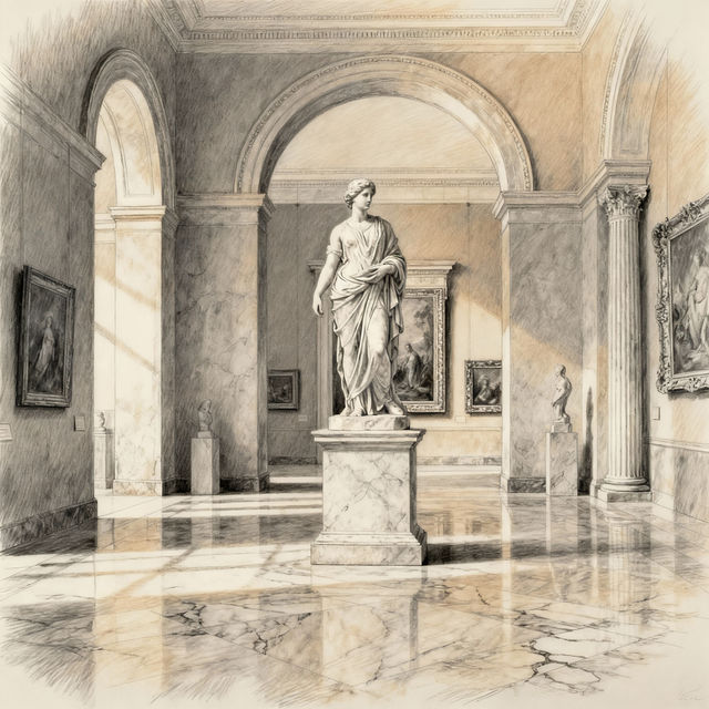 Museum Drawings - AI Generated gallery