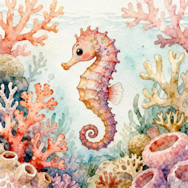 Seahorse Drawings - AI Generated Art gallery