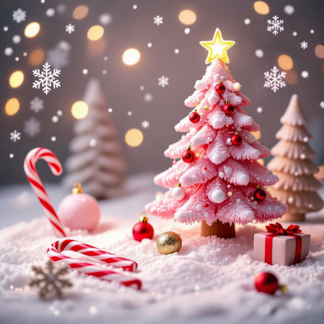 Cute Pink Christmas Wallpaper for iPhone gallery