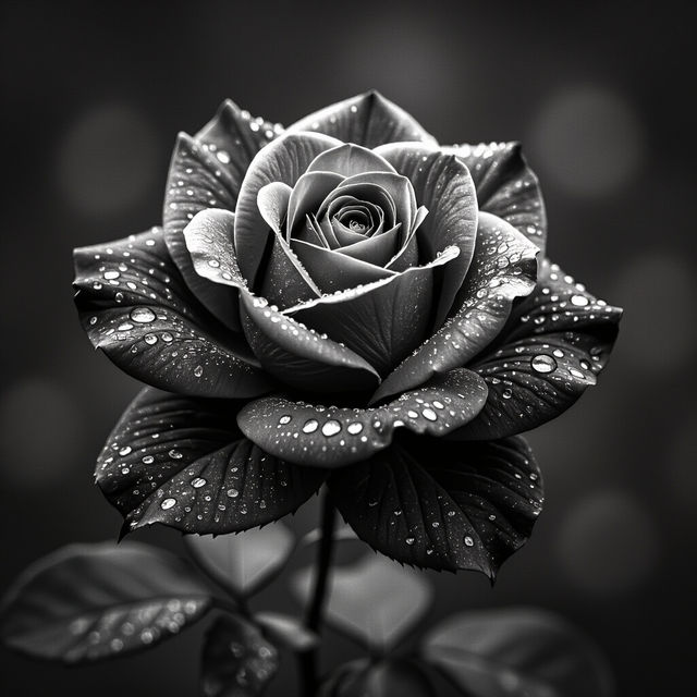Black And White Rose Wallpaper gallery