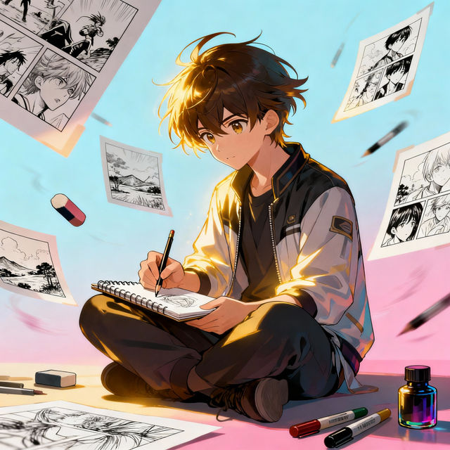 Manga Drawing Books - AI Generated gallery
