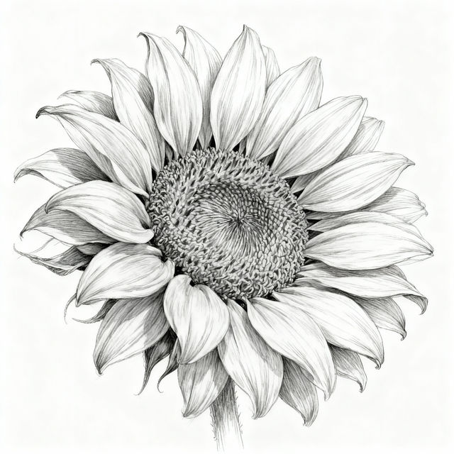 Sketch Sunflower Drawings gallery