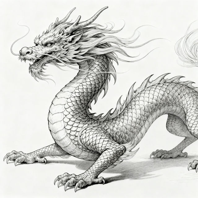 Dragon Line Drawings gallery