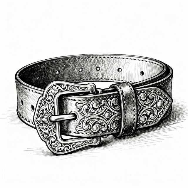 Belt Drawing - AI Generated gallery