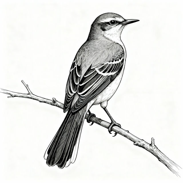 Northern Mockingbird Drawings gallery