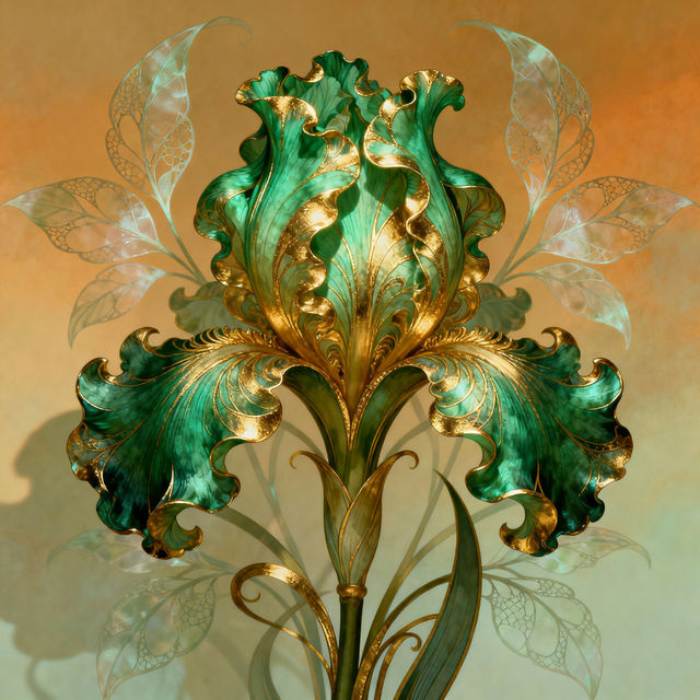 Art Nouveau Flower Art gallery