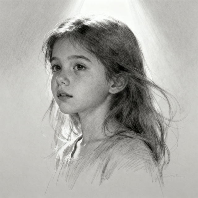 Human Drawing Girl Art - AI Generated gallery