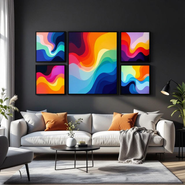 Multi Picture Wall Frames - Created with AI gallery