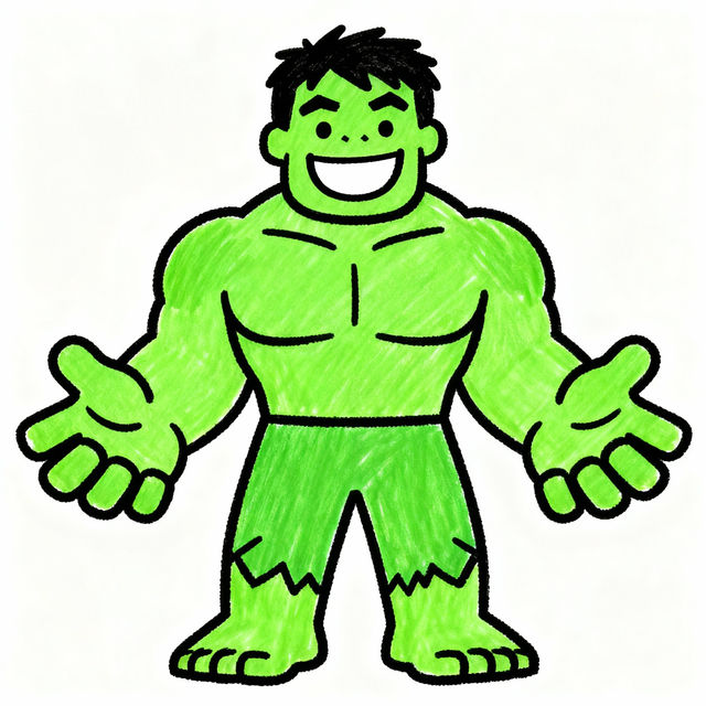 Easy Hulk Drawing - Made With AI gallery