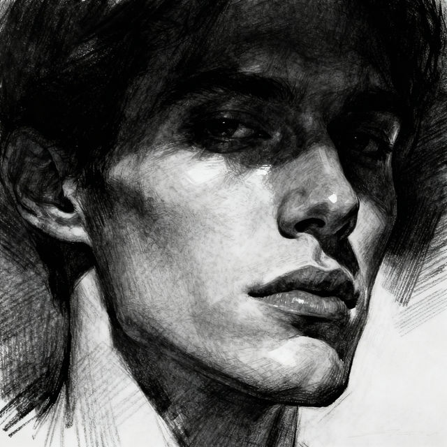 Jawline Drawing - AI Generated Art gallery