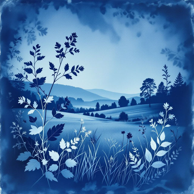 Cyanotype Art - Made With AI gallery
