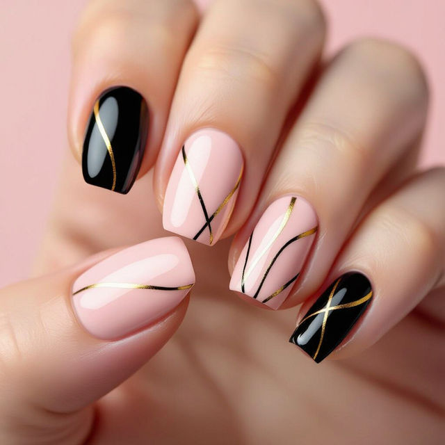 Simple Nail Art Designs Made With AI gallery