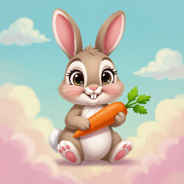 Cute Bunny Wallpaper - Cartoon Style gallery