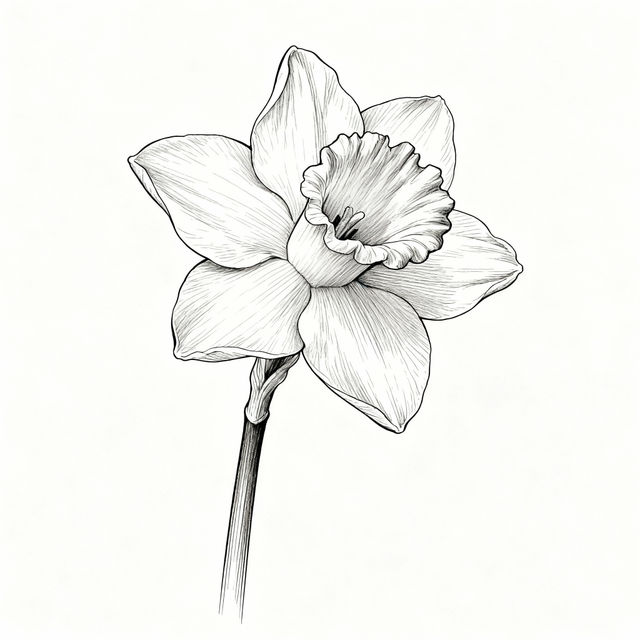Narcissus Flower Drawing gallery