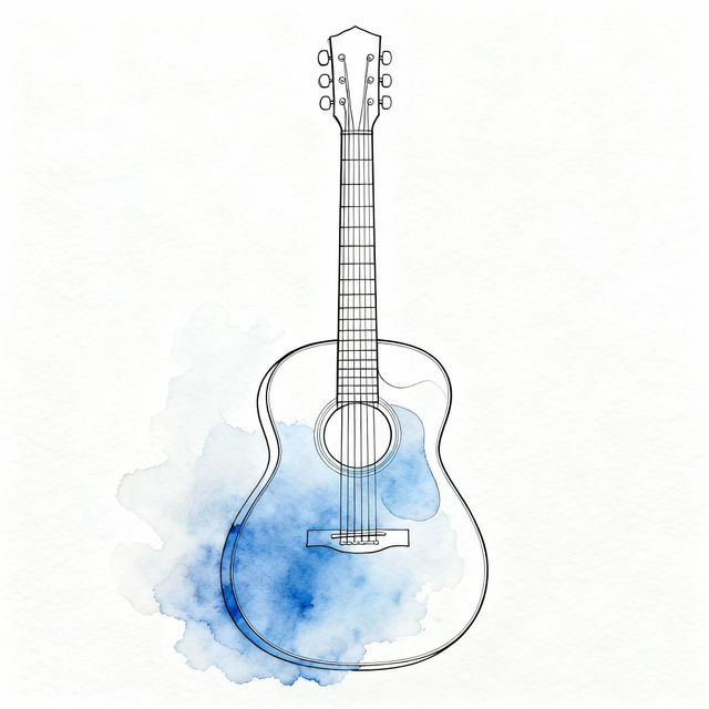 Simple Guitar Drawings gallery
