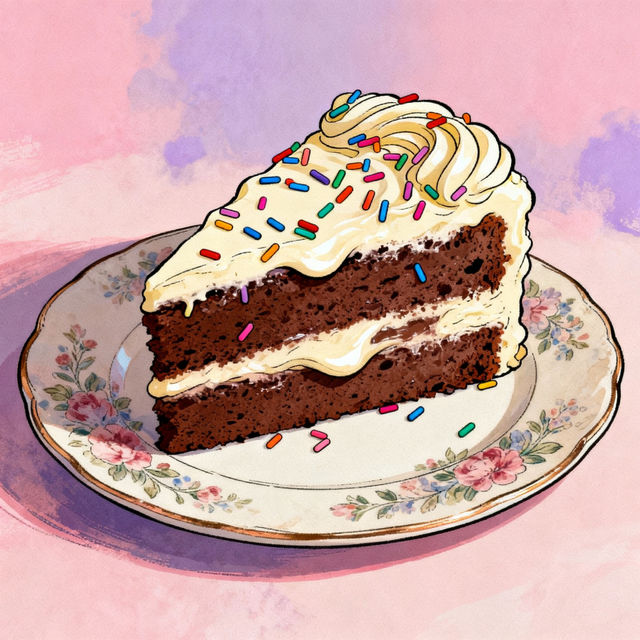 Cake Slice Drawings - AI Generated Art gallery