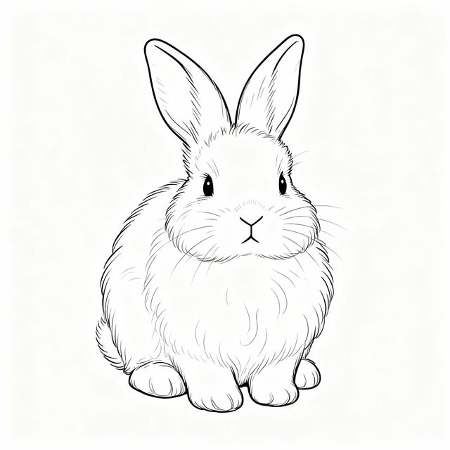 Simple Rabbit Drawings - AI Generated gallery
