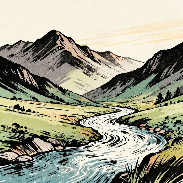 Brush Pen Art - Created With AI gallery