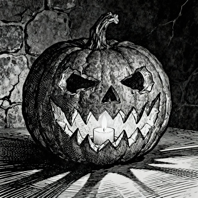 Carved Pumpkin Drawing Gallery gallery