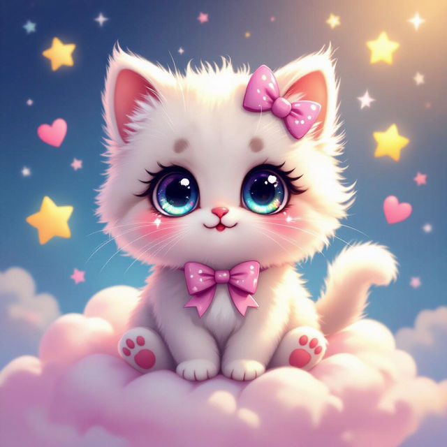 Cute Kawaii Cat Wallpaper gallery